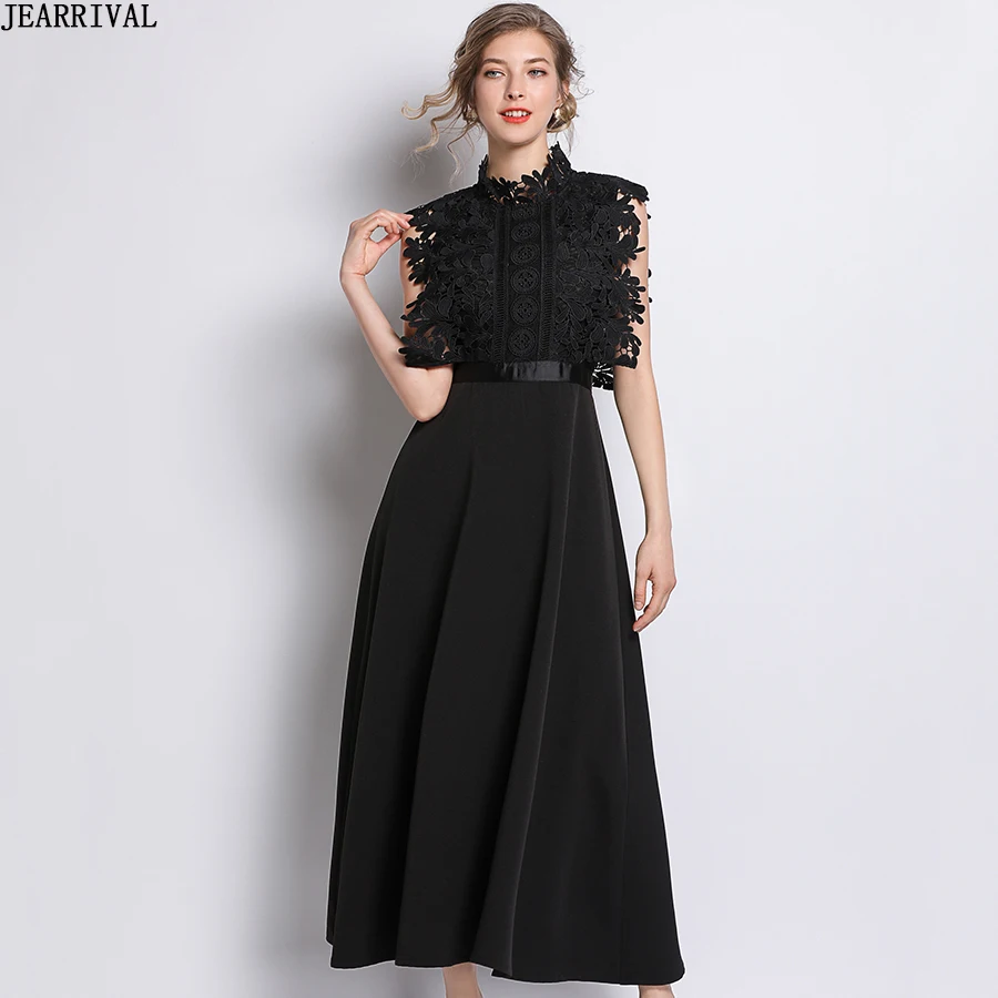 Patchwork Lace Dress 2019 Spring Women Stand Collar Hollow Out Vintage Long Party Dress Office Ladies Clothes Robe Femme Vestido
Patchwork Lace Dress 2019 Spring Women Stand Collar Hollow Out Vintage Long Party Dress Office Ladies Clothes Robe Femme Vestido
