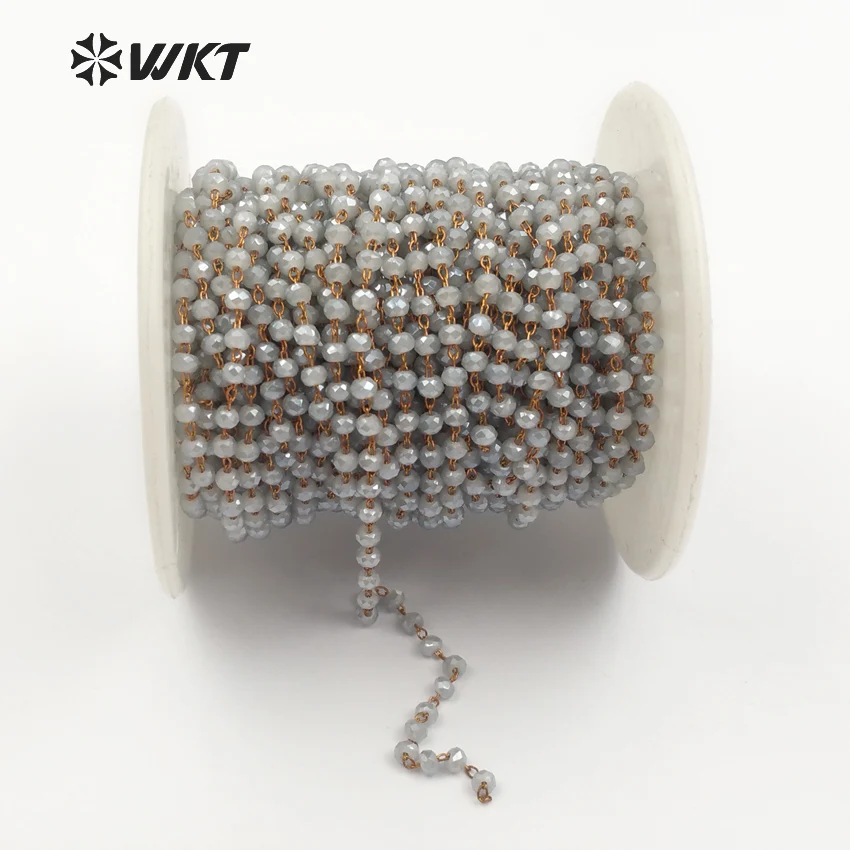 WT-RBC050 Light Gary Color Faceted Beads Chain Nontarnishable High Quality Rosary Chain Wholesale 5Meter 2-3mm Beads Chain
WT-RBC050 Light Gary Color Faceted Beads Chain Nontarnishable High Quality Rosary Chain Wholesale 5Meter 2-3mm Beads Chain