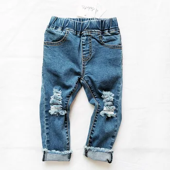 ANKRT 19 Autumn New Children's Elastic Hole Jeans Tight Bottom Shoes Pencil Pants fringed Children's Pants.2T-7T
ANKRT 19 Autumn New Children's Elastic Hole Jeans Tight Bottom Shoes Pencil Pants fringed Children's Pants.2T-7T