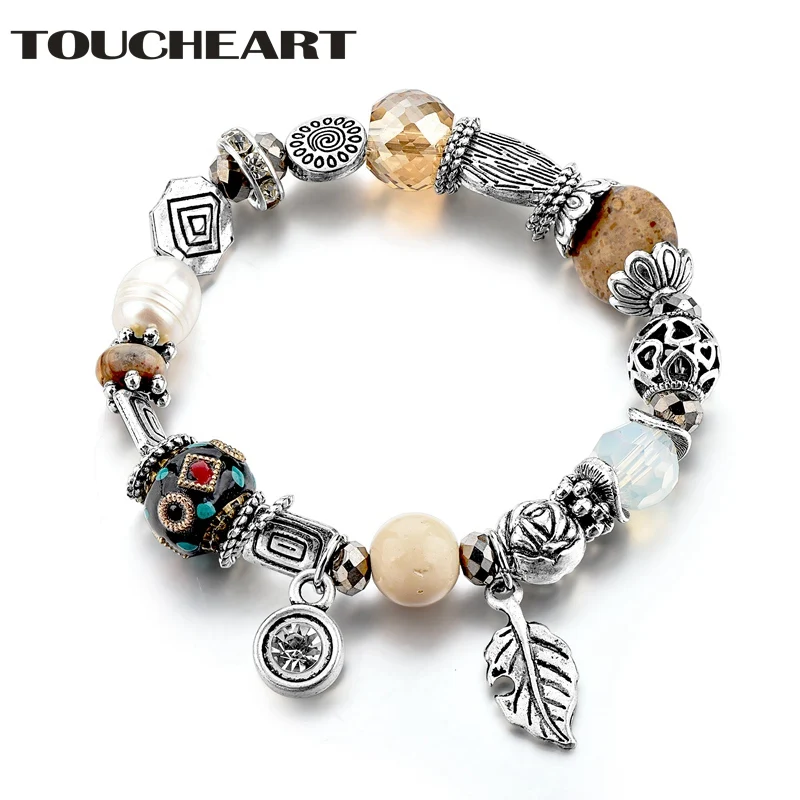 TOUCHEART Wholesale Big Bead Diy Charm Bead Stainless Steel Boho Bracelet For Women With Tree Leaf Bracelet & Bangles SBR170051
TOUCHEART Wholesale Big Bead Diy Charm Bead Stainless Steel Boho Bracelet For Women With Tree Leaf Bracelet & Bangles SBR170051