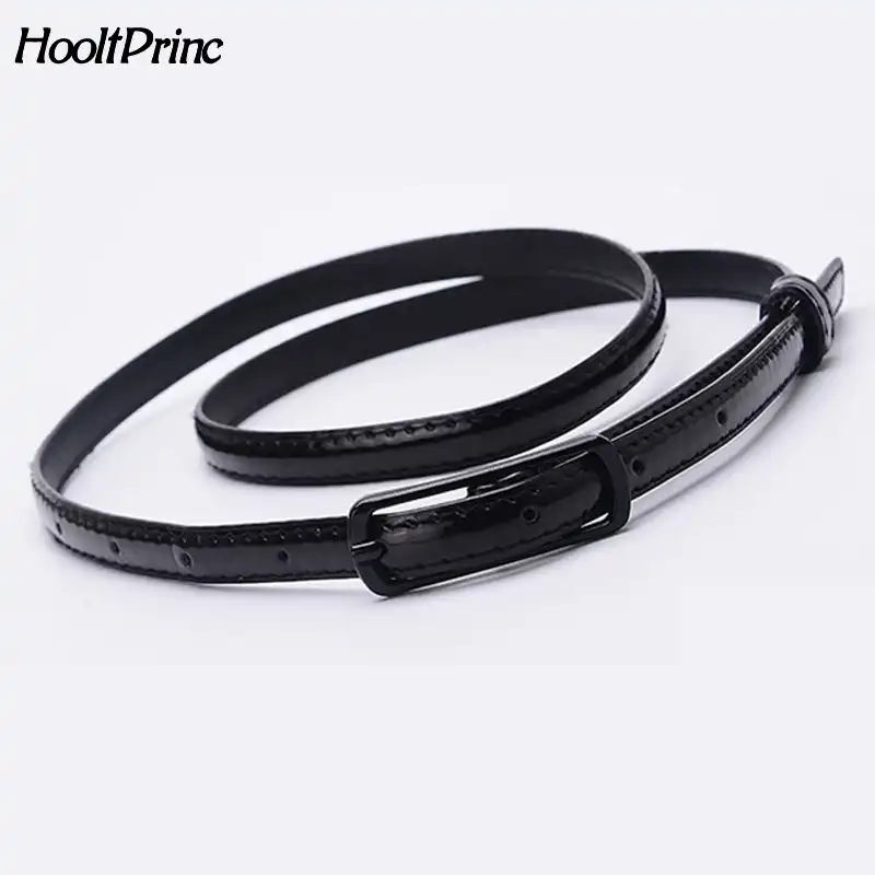 skinny black belt for dress