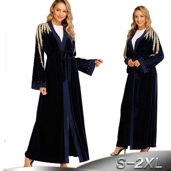 Kaftan Robe Dubai Abaya Kimono Muslim Hijab Dress Abayas For Women Qatar UAE Oman Caftan Marocain Turkey Elbise Islamic Clothing
Kaftan Robe Dubai Abaya Kimono Muslim Hijab Dress Abayas For Women Qatar UAE Oman Caftan Marocain Turkey Elbise Islamic Clothing