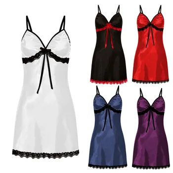 Sexy Women Lingerie Sleepwear Silk Lace Robe Dress Ladies Babydolls Nightdress Nightgown Camisola Vestidos Femme Sleepshirts
Sexy Women Lingerie Sleepwear Silk Lace Robe Dress Ladies Babydolls Nightdress Nightgown Camisola Vestidos Femme Sleepshirts