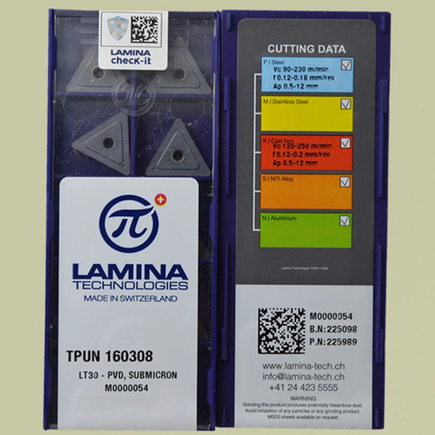 LAMINA TPUN160308 LT30/ODMW060508TN LT30 CNC Milling Carbide inserts 10Pcs/Box Original New
LAMINA TPUN160308 LT30/ODMW060508TN LT30 CNC Milling Carbide inserts 10Pcs/Box Original New