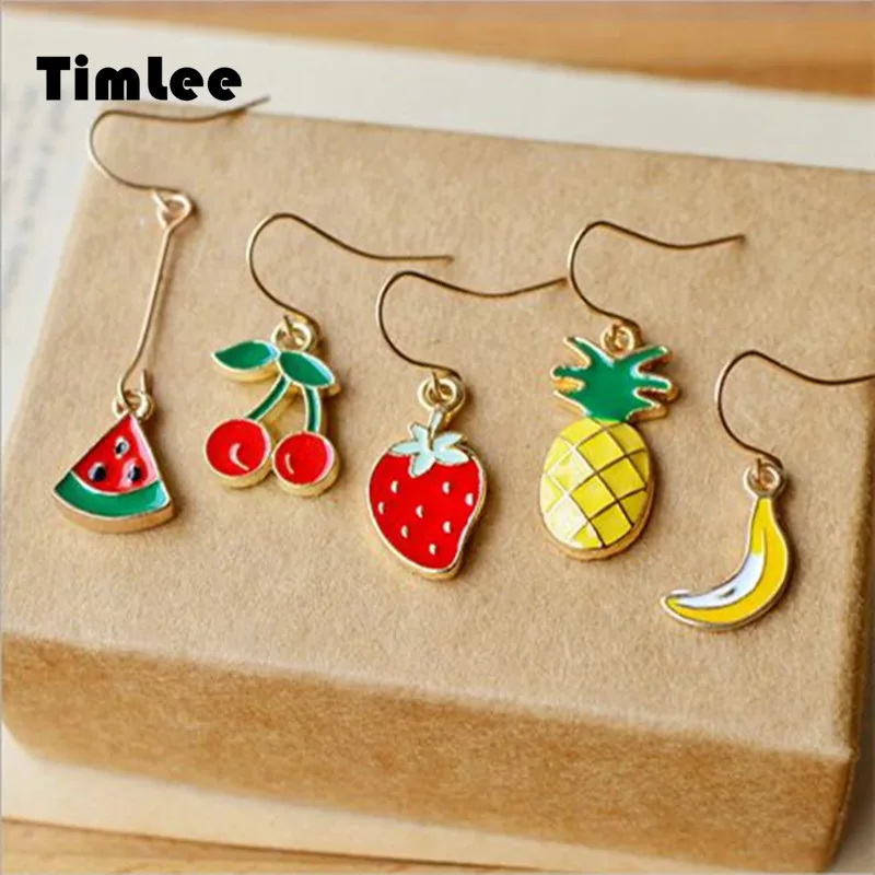 Timlee E133Cartoon Cute Watermelon Cherry Strawberry Banana Pineapple Fruits Drop Earring Beautiful Jewelry
Timlee E133Cartoon Cute Watermelon Cherry Strawberry Banana Pineapple Fruits Drop Earring Beautiful Jewelry