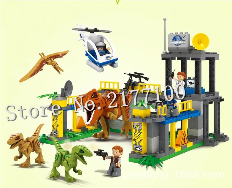 5073A 138pcs Jurassic World series the Dinosaur Defense Headquarters set Big Particle Building Block Compatible Duploe Brick Toy
5073A 138pcs Jurassic World series the Dinosaur Defense Headquarters set Big Particle Building Block Compatible Duploe Brick Toy
