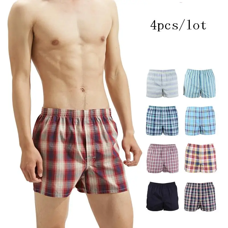 Boutique De FGG China SizeM-XXL 4pcs\Lot Randomly Color Sent Cotton Fashion Plaid Loose Casual Men Underwear Boxer Shorts
Boutique De FGG China SizeM-XXL 4pcs\Lot Randomly Color Sent Cotton Fashion Plaid Loose Casual Men Underwear Boxer Shorts