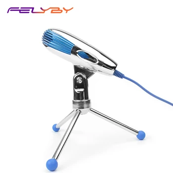 

FELYBY SF500 USB Portable Mini Wired Desktop Conference Condenser Microphone Studio Gaming Recording Mic for Computer Laptop