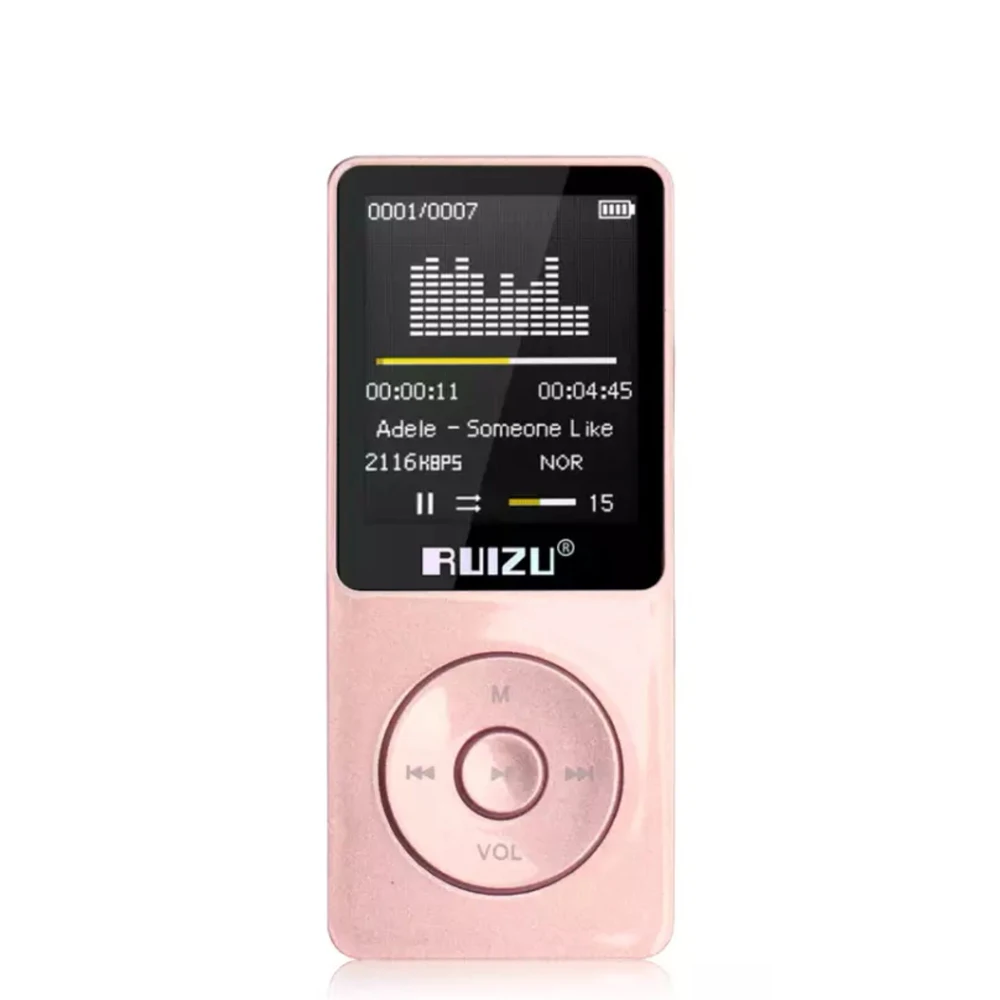 Original RUIZU X02 HiFi MP3 Player 8GB with 1.8'' Screen Sport Music Player Supports FM Radio, Voice Recorder, E-Book APE/WAV
Original RUIZU X02 HiFi MP3 Player 8GB with 1.8'' Screen Sport Music Player Supports FM Radio, Voice Recorder, E-Book APE/WAV