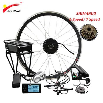 

20" 24" 26" 700C(28") Electric Bike Kit for 36V 500W Rear Motor Wheel ebike e bike Kit With Lithium Battery bicicleta electrica