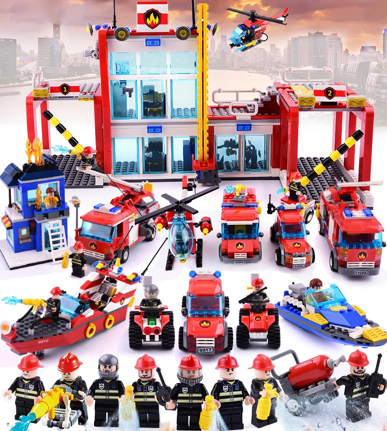 GuDi compatible legoed City Fire Station Fighting Police building blocks truck rescue car ship boat children toys bricks figures
GuDi compatible legoed City Fire Station Fighting Police building blocks truck rescue car ship boat children toys bricks figures