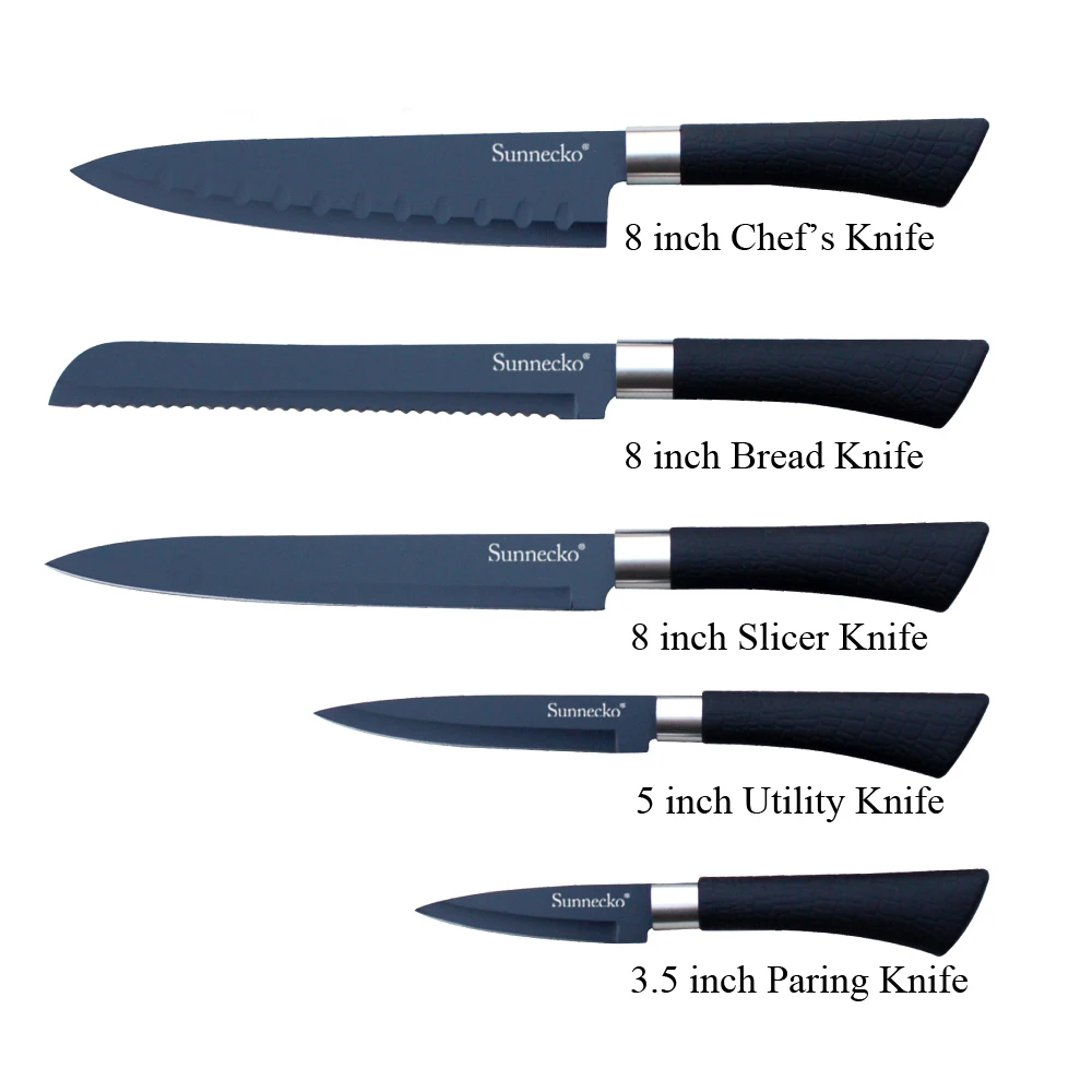 SUNNECKO 5PCS Kitchen Knife Set Non-stick Blade Stainless Steel Knives Chef Utility Bread Slicing Paring Knife Sharp Cutter Tool
SUNNECKO 5PCS Kitchen Knife Set Non-stick Blade Stainless Steel Knives Chef Utility Bread Slicing Paring Knife Sharp Cutter Tool