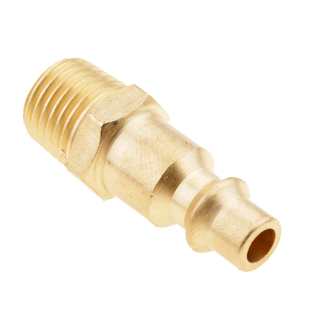 5 Pieces Metal Air Compressor Hose Fitting Coupler Connector 1/4'' NPT - Gold 5 Pieces Metal Air Compressor Hose Fitting Coupler Connector 1/4'' NPT - Gold