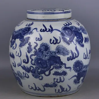 Antique Chinease QingDynasty porcelain pot, Blue and white lion large jar,Handicrafts,best collection&adornment, Free shipping
Antique Chinease QingDynasty porcelain pot, Blue and white lion large jar,Handicrafts,best collection&adornment, Free shipping