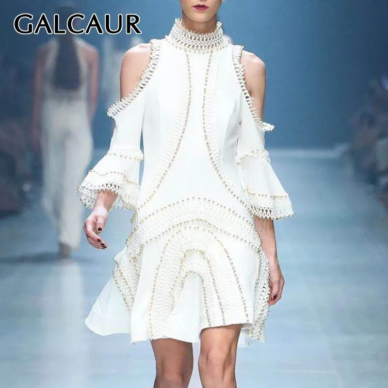 GALCAUR Elegant Off Shoulder Women Dress Turtleneck Flare Sleeve High Waist Beading Patchwork Mini Dresses Female Fashion 2019
GALCAUR Elegant Off Shoulder Women Dress Turtleneck Flare Sleeve High Waist Beading Patchwork Mini Dresses Female Fashion 2019