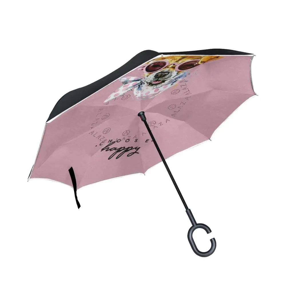 Susino Pink Dog Umbrella Inverted Umbrella For Car Animals Umbrella Upside Down With C-Shaped Handle Umbrella For Women And Men
Susino Pink Dog Umbrella Inverted Umbrella For Car Animals Umbrella Upside Down With C-Shaped Handle Umbrella For Women And Men