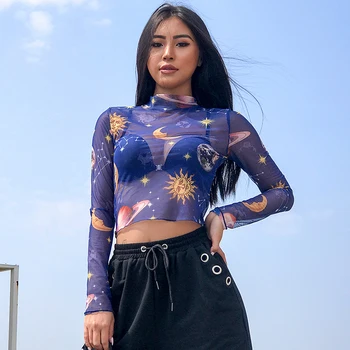 HEYounGIRL Harajuku Transparent Long Sleeve Shirt Women See Through Sexy Crop Tops Tees Pinted Tshirt Woman Streetwear Summer
HEYounGIRL Harajuku Transparent Long Sleeve Shirt Women See Through Sexy Crop Tops Tees Pinted Tshirt Woman Streetwear Summer