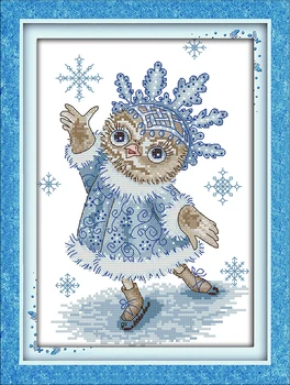 The owl is skating Chinese Counted Cross Stitch Pattern Kits Ponto Cruz Cross Stitch Kits Embroidery Needlework Sets Home Decor
The owl is skating Chinese Counted Cross Stitch Pattern Kits Ponto Cruz Cross Stitch Kits Embroidery Needlework Sets Home Decor