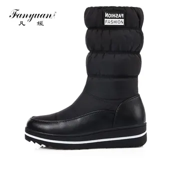 Fanyuan Snow Boots Winter Platform Shoes Women Flats Russia Winter Waterproof Boots Woman Keep Warm Dawn Min-calf Boots Black
Fanyuan Snow Boots Winter Platform Shoes Women Flats Russia Winter Waterproof Boots Woman Keep Warm Dawn Min-calf Boots Black