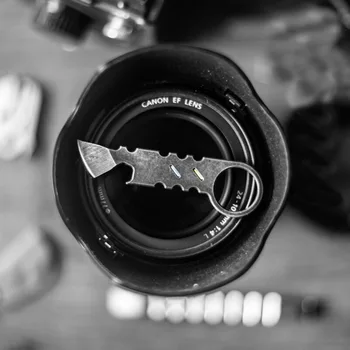 Outdoor multi-function EDC tool. Combination tool bottle opener with manifold, tungsten steel finger tiger ring pendant.
Outdoor multi-function EDC tool. Combination tool bottle opener with manifold, tungsten steel finger tiger ring pendant.