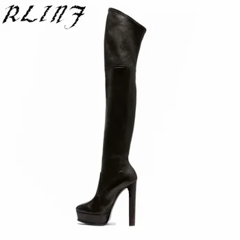 RLINF Thick with Large Size Round Head Over The Knee Boots Tall Sexy Patent High Heeled Boots for Women
RLINF Thick with Large Size Round Head Over The Knee Boots Tall Sexy Patent High Heeled Boots for Women