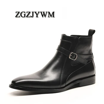 ZGZJYWM New Cowhide Genuine Soft Leather Pointed Toe Buckle Strap Black/Brown Bullock Patterns Oxford Dress Shoes For Men Boots
ZGZJYWM New Cowhide Genuine Soft Leather Pointed Toe Buckle Strap Black/Brown Bullock Patterns Oxford Dress Shoes For Men Boots