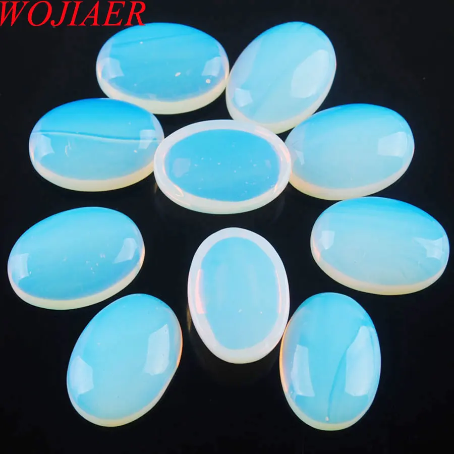 WOJIAER Natural White Opal Cabochon Beads Oval CAB 10x14mm Semi-precious Stones Fit Handmade Jewelry Women Men 10PCS PU3053
WOJIAER Natural White Opal Cabochon Beads Oval CAB 10x14mm Semi-precious Stones Fit Handmade Jewelry Women Men 10PCS PU3053