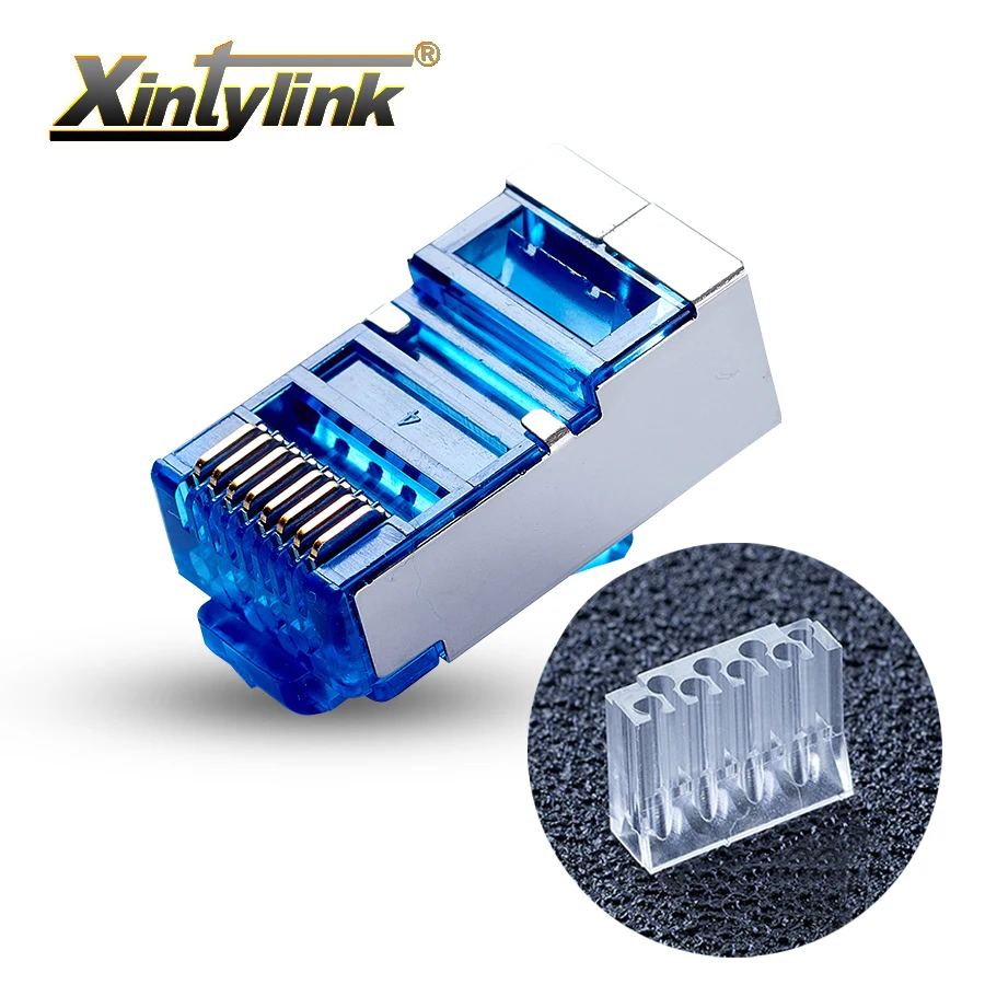 10pcs Cat6 rj45 Connector Plug Cat6 Network Connector 8p8c Split type Modular