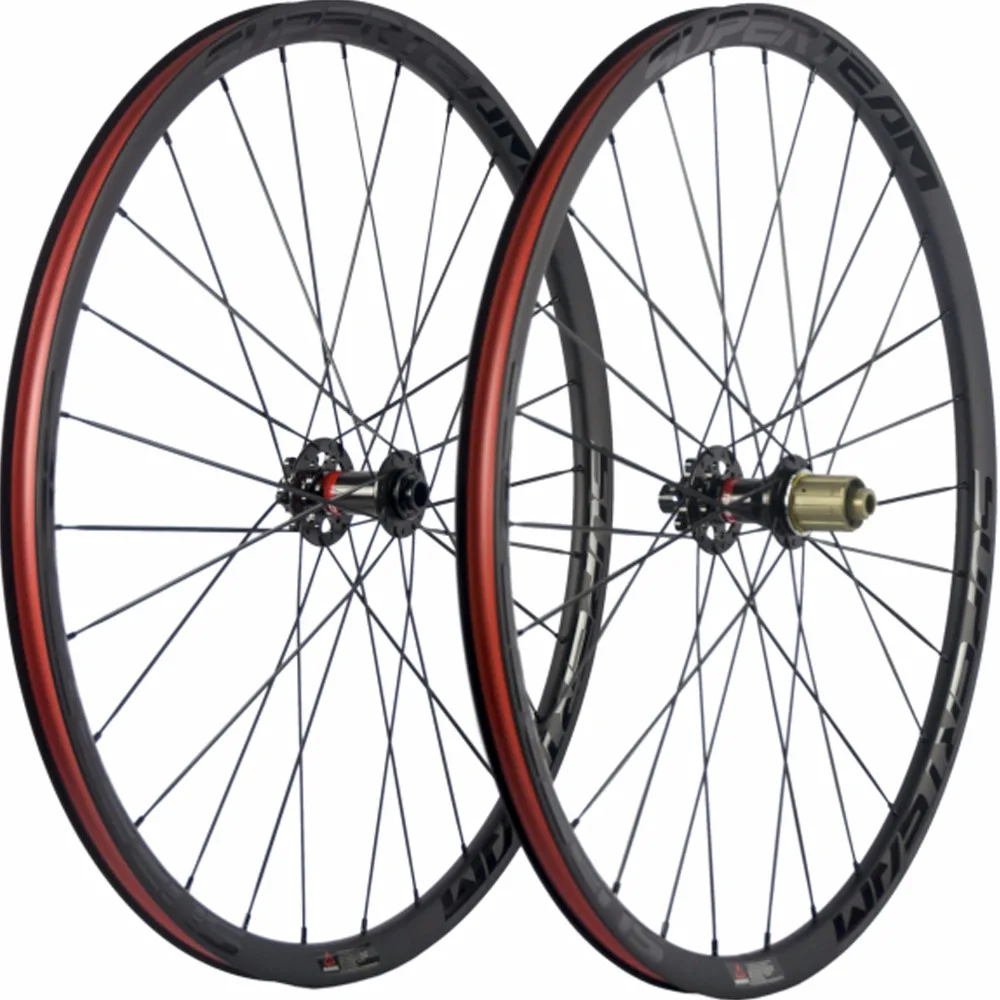 Superteam 27.5ER Mountain Carbon Wheelset 25mm Depth 27mm Wide MTB Carbon Wheels With Novatec 771-772 Hub Bicycle Wheel
Superteam 27.5ER Mountain Carbon Wheelset 25mm Depth 27mm Wide MTB Carbon Wheels With Novatec 771-772 Hub Bicycle Wheel