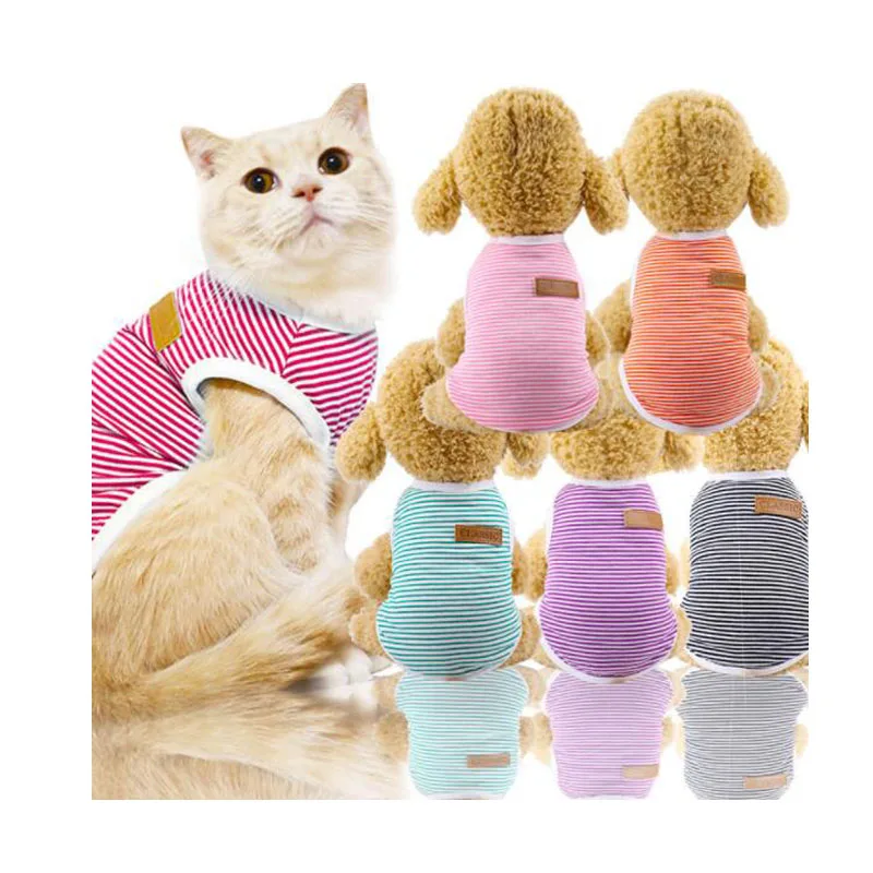 6 Color Dog Vest Striped Vests Clothes For Small Dogs Teddy Pug Pet Puppy Dog/Cat Shirt Clothing Tshirt Costumes XS,S,M,L,XL,XXL
6 Color Dog Vest Striped Vests Clothes For Small Dogs Teddy Pug Pet Puppy Dog/Cat Shirt Clothing Tshirt Costumes XS,S,M,L,XL,XXL