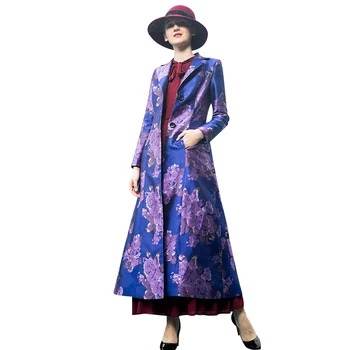 Plus Size Quality Windbreaker Spring Autumn Embroidery Long Coat Women Full Length Single Breasted Overcoat Ball Gown 9081
Plus Size Quality Windbreaker Spring Autumn Embroidery Long Coat Women Full Length Single Breasted Overcoat Ball Gown 9081