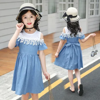 Summer 2019 Kids Dresses for Girls Children Clothing Fashion Toddler Baby Princess Blue Denim Dress Kids Lace Clothes 3-14Years
Summer 2019 Kids Dresses for Girls Children Clothing Fashion Toddler Baby Princess Blue Denim Dress Kids Lace Clothes 3-14Years