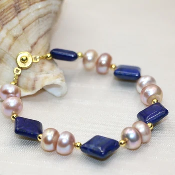 Free shipping natural 9-10mm purple abacus pearl 12mm lapis lazuli beads strand bracelets for women gifts jewelry 7.5inch B2997
Free shipping natural 9-10mm purple abacus pearl 12mm lapis lazuli beads strand bracelets for women gifts jewelry 7.5inch B2997