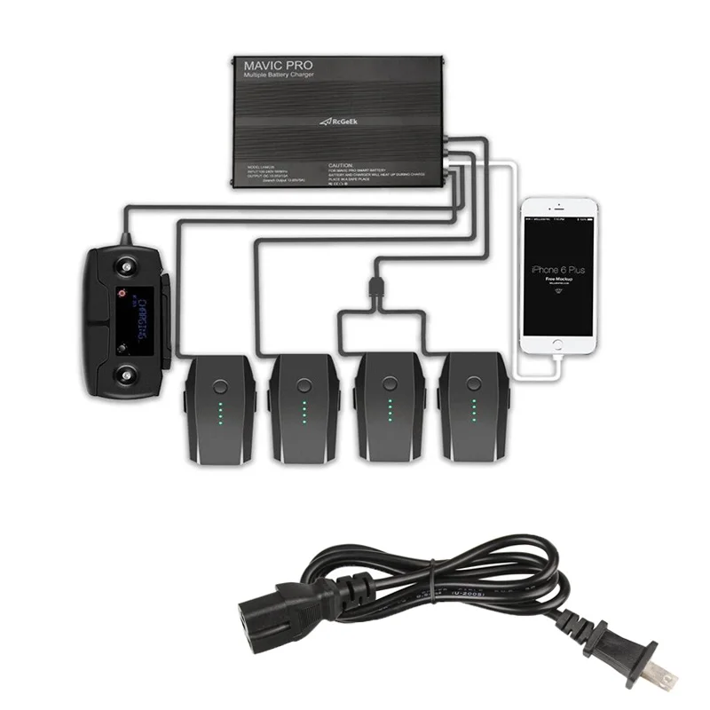 Battery & Remote controller charger USB Port Intelligent Charging 6 in 1 charger For DJI Mavic Pro Drone Accessories
Battery & Remote controller charger USB Port Intelligent Charging 6 in 1 charger For DJI Mavic Pro Drone Accessories