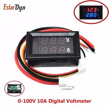 10pcs DC 0-100V 10A Digital Voltmeter Ammeter Dual Display Voltage Detector Current Meter Panel Amp Volt Gauge 0.28" Red Blue
10pcs DC 0-100V 10A Digital Voltmeter Ammeter Dual Display Voltage Detector Current Meter Panel Amp Volt Gauge 0.28" Red Blue