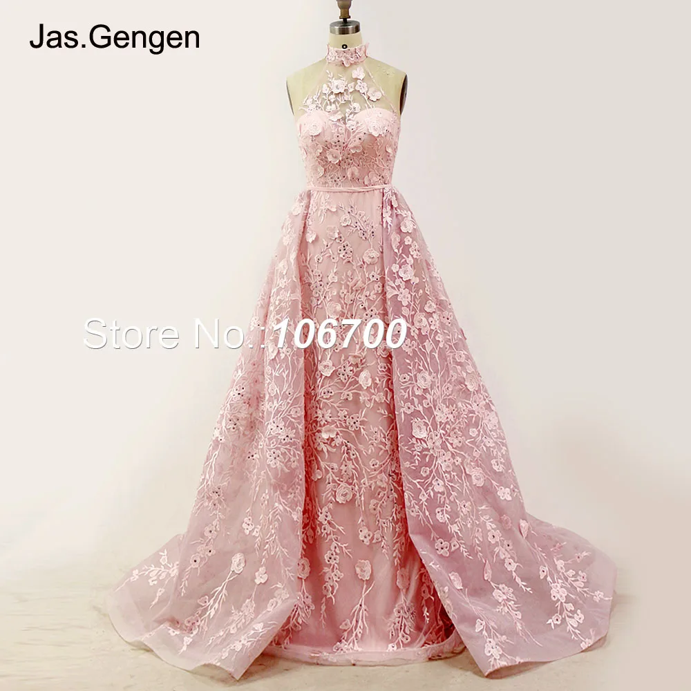 New Two Piece Detachable Tail Evening Dresses Illusion Halter Embroidery Lace Keyhole Back Crystal Stone Prom Grom 948a
New Two Piece Detachable Tail Evening Dresses Illusion Halter Embroidery Lace Keyhole Back Crystal Stone Prom Grom 948a