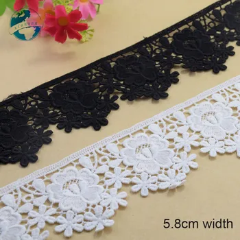 5.8cm white lace cotton embroid lace sewing ribbon fabric guipure diy trims warp knitting DIY Garment Accessories#3672
5.8cm white lace cotton embroid lace sewing ribbon fabric guipure diy trims warp knitting DIY Garment Accessories#3672