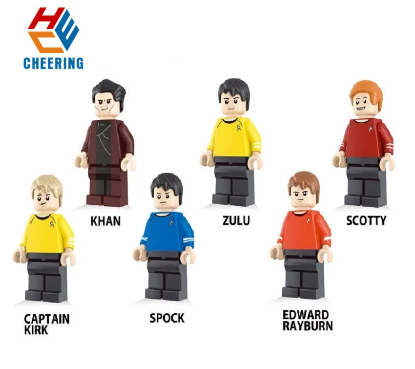 20Pcs Wholesales Building Blocks Khan Zulu Scotty Captain Kirk Spock Edward Rayburn Model Figures Bricks Toys for Kids KF8002
20Pcs Wholesales Building Blocks Khan Zulu Scotty Captain Kirk Spock Edward Rayburn Model Figures Bricks Toys for Kids KF8002