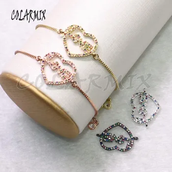 12Pcs Fashion Zircon Heart shape charms bracelet colorful zircon charms jewelry Bracelet fashion jewelry gift for lady 9269
12Pcs Fashion Zircon Heart shape charms bracelet colorful zircon charms jewelry Bracelet fashion jewelry gift for lady 9269