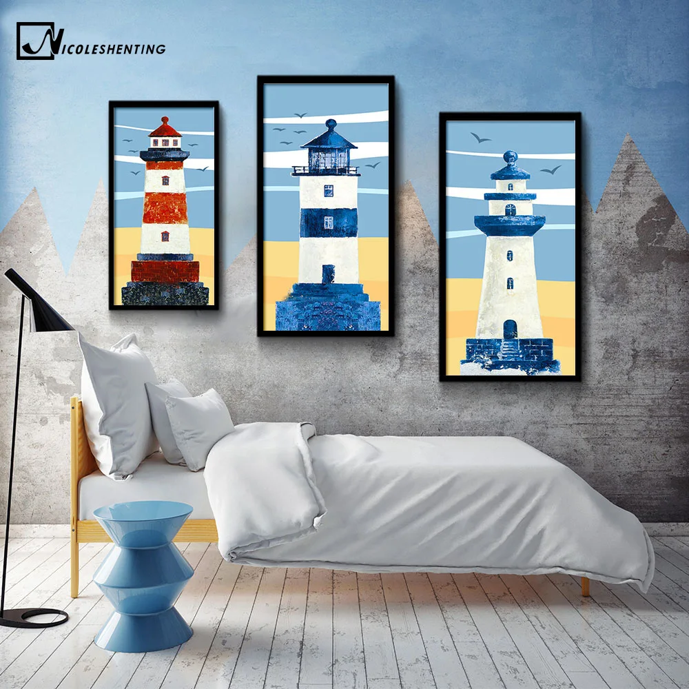 NICOLESHENTING Lighthouse Sea Beach Minimalist Art Canvas Poster Painting Landscape Wall Picture Modern Home Room Decoration
NICOLESHENTING Lighthouse Sea Beach Minimalist Art Canvas Poster Painting Landscape Wall Picture Modern Home Room Decoration