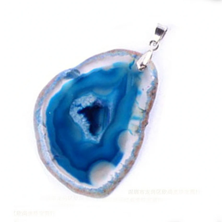 Trendy-beads Silver Plated Blue Onyx Slice Geode Irregular Shape Pendant Fashion Jewelry
Trendy-beads Silver Plated Blue Onyx Slice Geode Irregular Shape Pendant Fashion Jewelry