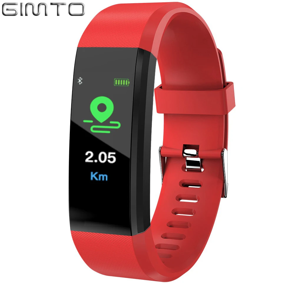 GIMTO Bluetooth Sport Smart Bracelet Waterproof Women Men Digital Watch Blood Pressure Heart Rate Sleep Monitor For Android IOS 
GIMTO Bluetooth Sport Smart Bracelet Waterproof Women Men Digital Watch Blood Pressure Heart Rate Sleep Monitor For Android IOS
