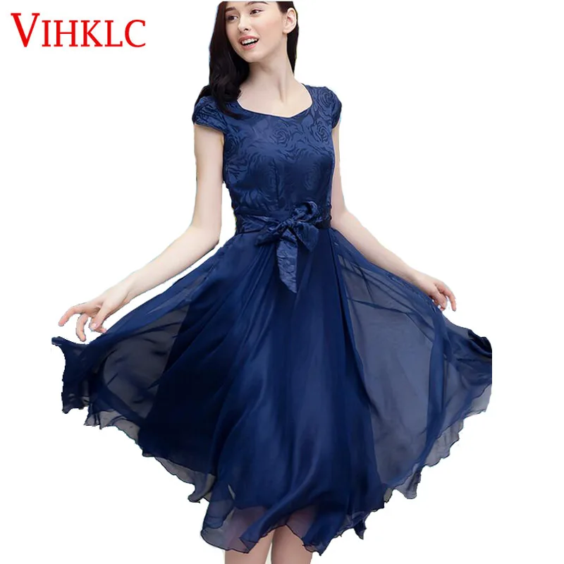 Summer women silk dress 2017 new round neck pure color Slim short-sleeved dress high-quality fashion women dress FC188
Summer women silk dress 2017 new round neck pure color Slim short-sleeved dress high-quality fashion women dress FC188