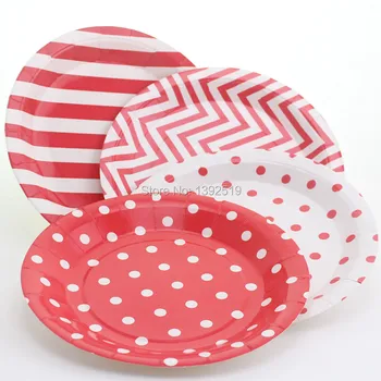Free Shipping 120pcs Party Tableware Polka dot Chevron Striped Design Event & Party Supplies Red Paper Plates
Free Shipping 120pcs Party Tableware Polka dot Chevron Striped Design Event & Party Supplies Red Paper Plates
