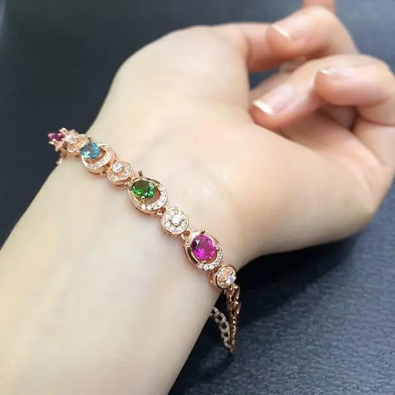 2017 Real Qi Xuan_Tourmaline Stone Luxury Bracelets_Rose Gold Color Fashion Tourmaline Bracelets_Manufacturer Directly Sales
2017 Real Qi Xuan_Tourmaline Stone Luxury Bracelets_Rose Gold Color Fashion Tourmaline Bracelets_Manufacturer Directly Sales