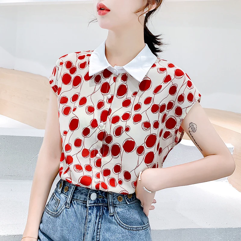 2019 Womens Tops And Blouses Dot Chiffon Cool Ladies Korean Style Office Lady Fashion Clothing Summer
2019 Womens Tops And Blouses Dot Chiffon Cool Ladies Korean Style Office Lady Fashion Clothing Summer