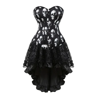 Sexy Corsets Dresses Plus Size Costume Overbust Burlesque Corset And Skirt Lingerie Set Corselet Victorian Fashion Black
Sexy Corsets Dresses Plus Size Costume Overbust Burlesque Corset And Skirt Lingerie Set Corselet Victorian Fashion Black