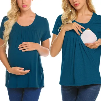 Breastfeeding Cotton Clothes Women Double Layer Nursing T-shirt Tops Blouse Zwangerschaps Kleding Trendy Tops For Pregnant Women
Breastfeeding Cotton Clothes Women Double Layer Nursing T-shirt Tops Blouse Zwangerschaps Kleding Trendy Tops For Pregnant Women