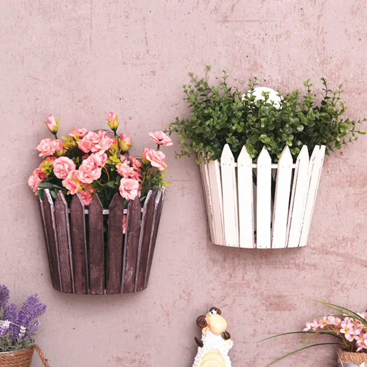 Pastoral Retro Wood Flower Basket Pot Pergola Fence Flower Plant Pot Garden Balcony Flower Pot Wall Decorative Hanging Flowerpot
Pastoral Retro Wood Flower Basket Pot Pergola Fence Flower Plant Pot Garden Balcony Flower Pot Wall Decorative Hanging Flowerpot