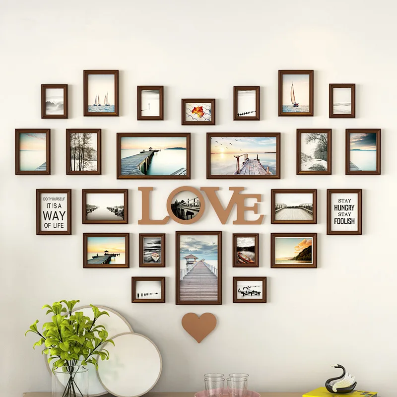 Modern Style Creative Heart Shape Photo Frames For Living Room Hanging Wall Picture Frame 6 Colors Romantic Decoration 25pcs/set
Modern Style Creative Heart Shape Photo Frames For Living Room Hanging Wall Picture Frame 6 Colors Romantic Decoration 25pcs/set